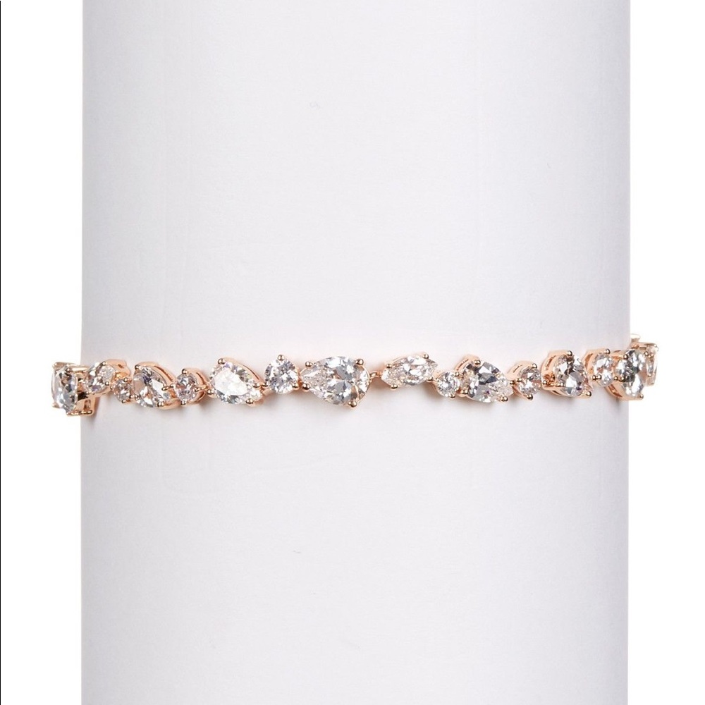 Teardrop & Round Cut CZ Bracelet